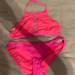 Hot pink bathing suit size L/G
